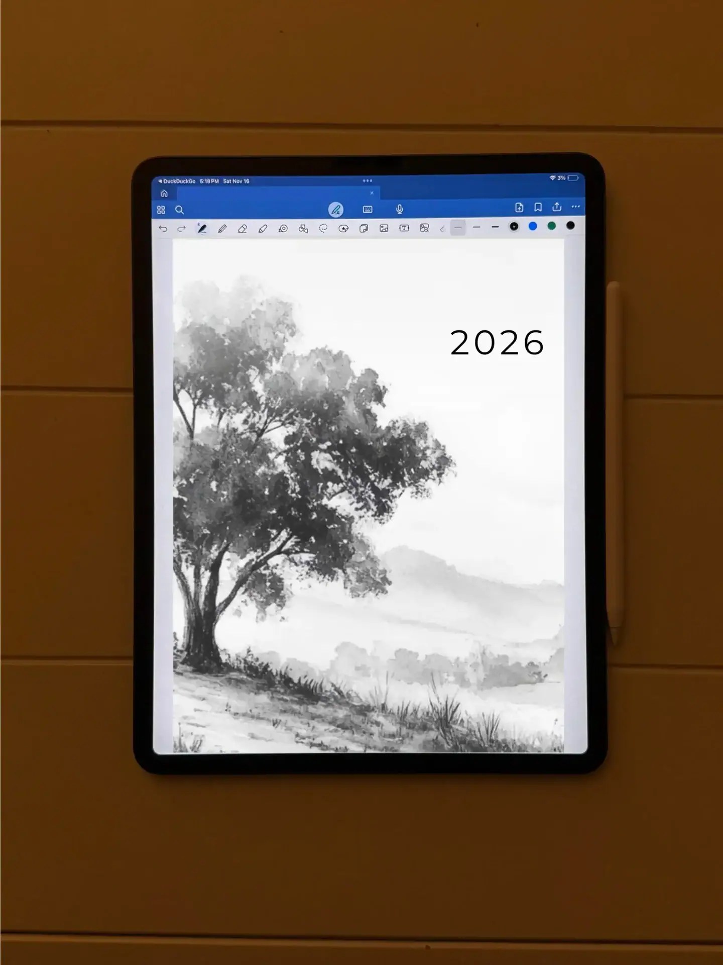 2026 Minimal Planner digital cover