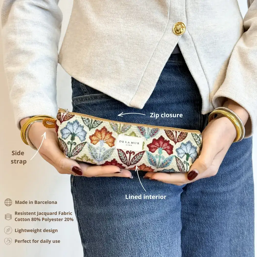 DE LA MUR Pen Pouch Flora Details