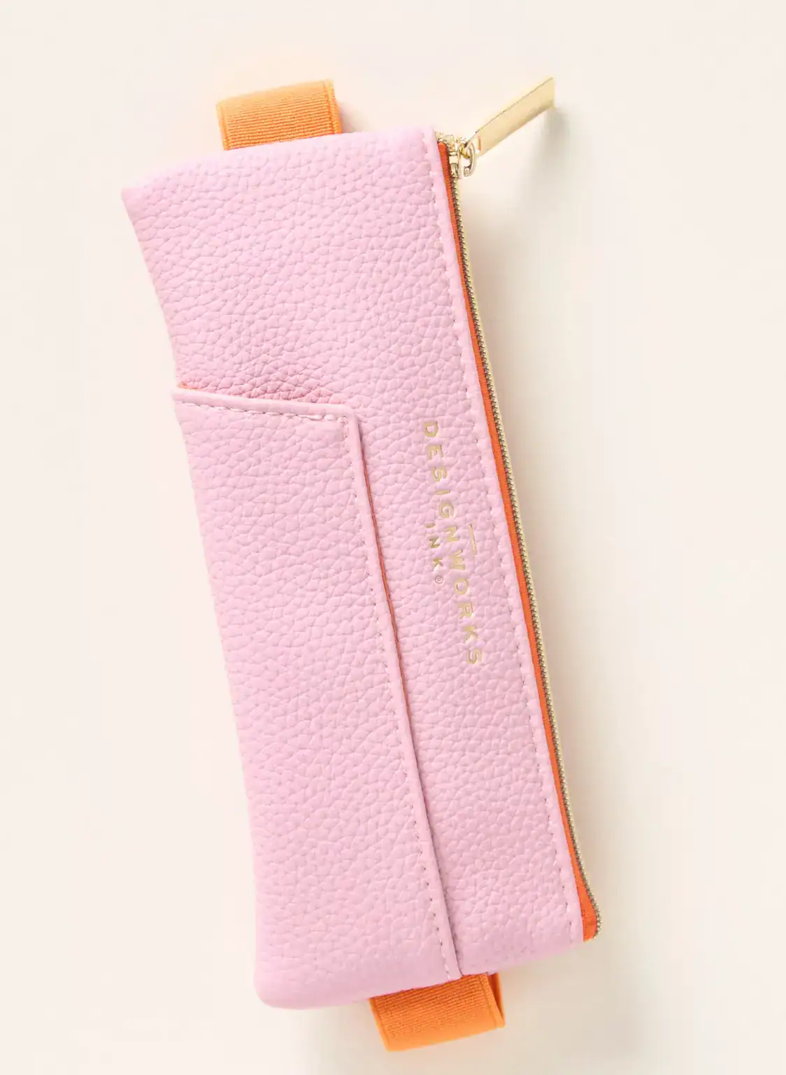 Designworks Book Band Pen Pouch Pink and orange