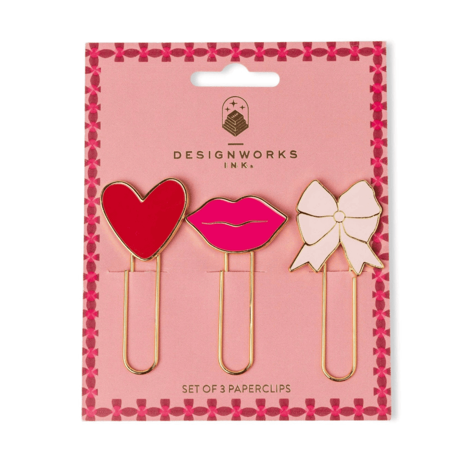 Designworks Ink Gold Paper Clips love