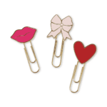 Designworks Ink Gold Paper Clips love out of package